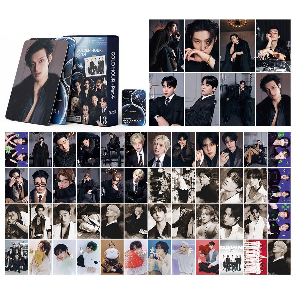 2026 New 55-Piece Boxed Small Cards, K-Pop Boy Group Idol Merchandise, High-Quality Photo Decorative Collectible Support Cards