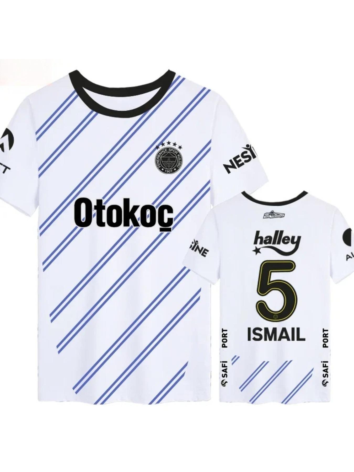 Fenerbahçe football T-shirt, men's and women's fans short-sleeved T-shirt, 3D printed sports T-shirt