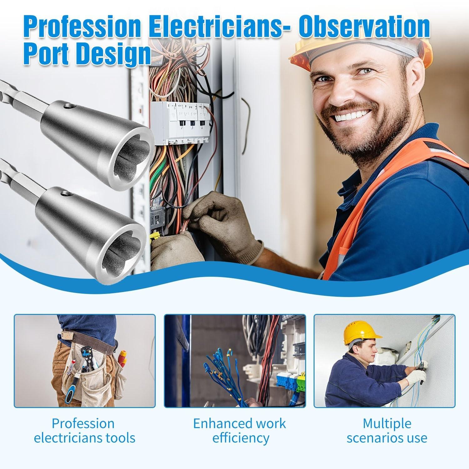 1pc Wire Twisting Tool Quick Twist Drill Driver Electrical Tool, Multi-Tool Cable Connector, Upgraded for Drilling Industry, 9-22mm Hex Handle