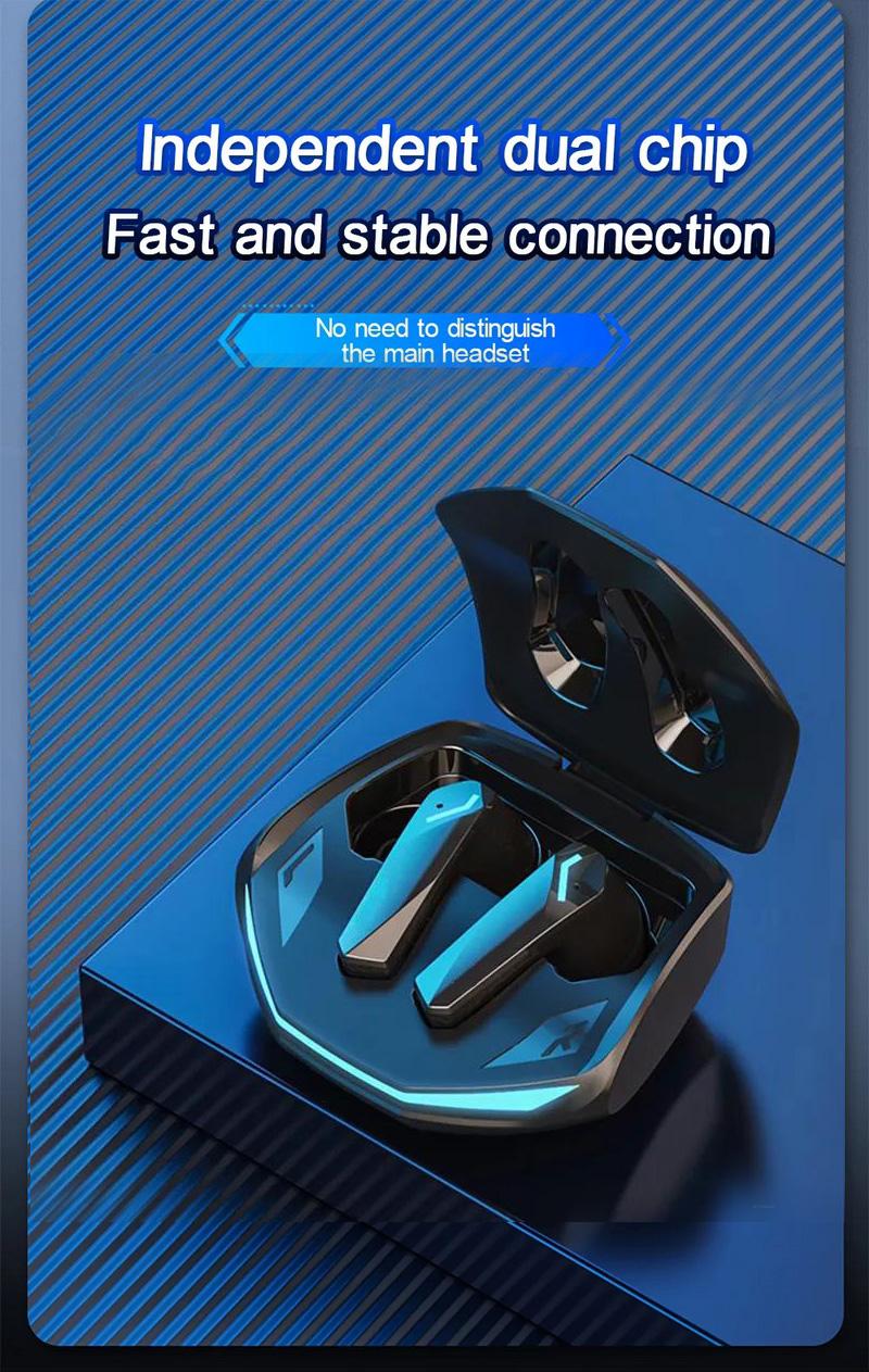 TWS Cool Gaming Earbuds with Charging Case, Long Battery Life, Stereo Sound, Type-C Charging, Fast Charging Earbuds, Perfect Gift for Boys and Girls, Portable Wireless Headphones, Multifunctional Earbuds, True Wireless Headset