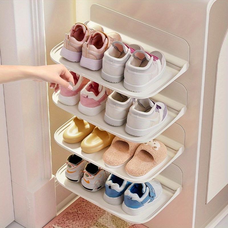 Adhesive Foldable Wall Shelf Set of 3, No-Punch Hanging Shelves for Bathroom, Living Room and RV