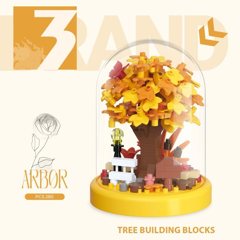 Spring Summer Autumn Small Particle Building Blocks Tree House, Dust Cover Included, Back-To-School DIY Gift, 2026 Trending Toy Present
