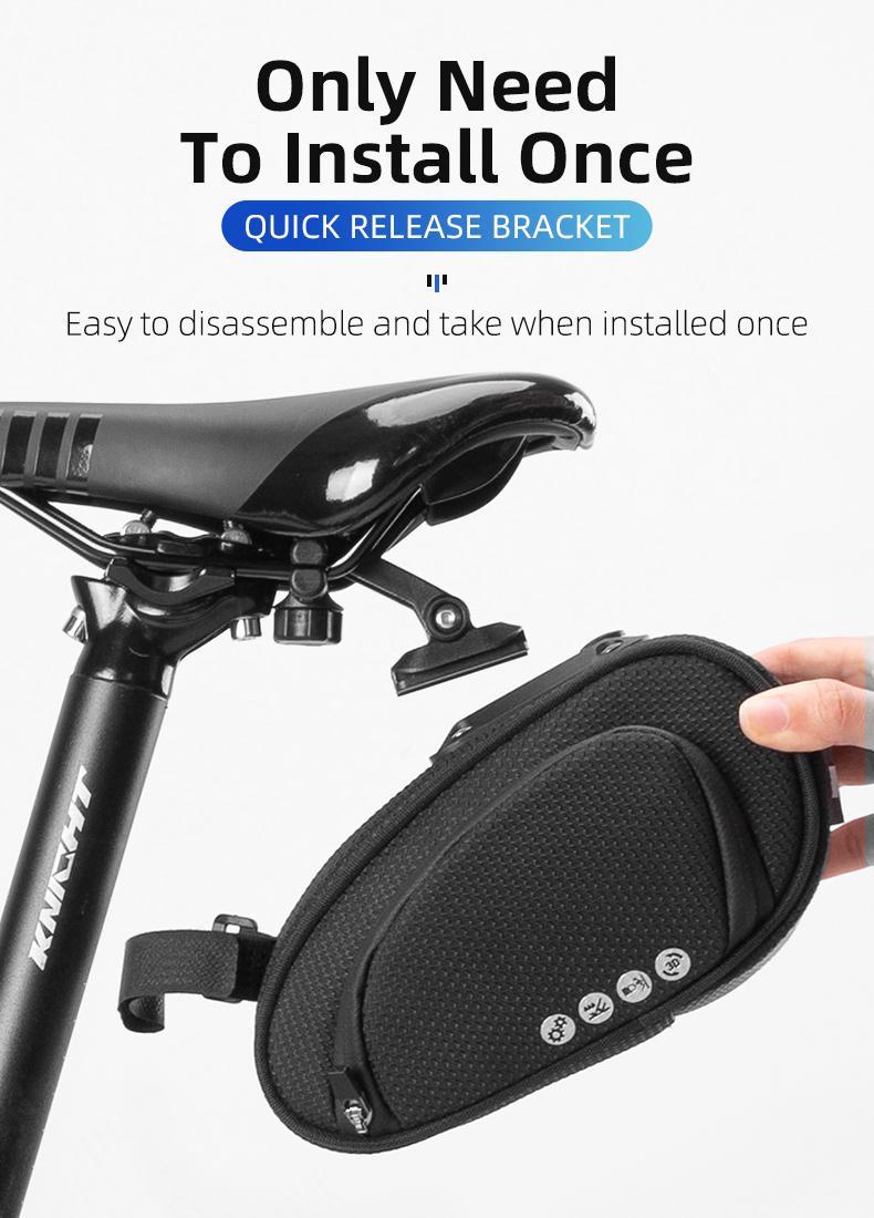 ROCKBROS Bike Saddle Bag Bike Bag Under Seat Bag Bicycle Seat Pack Pouch for Cycling Adjustable Mounting