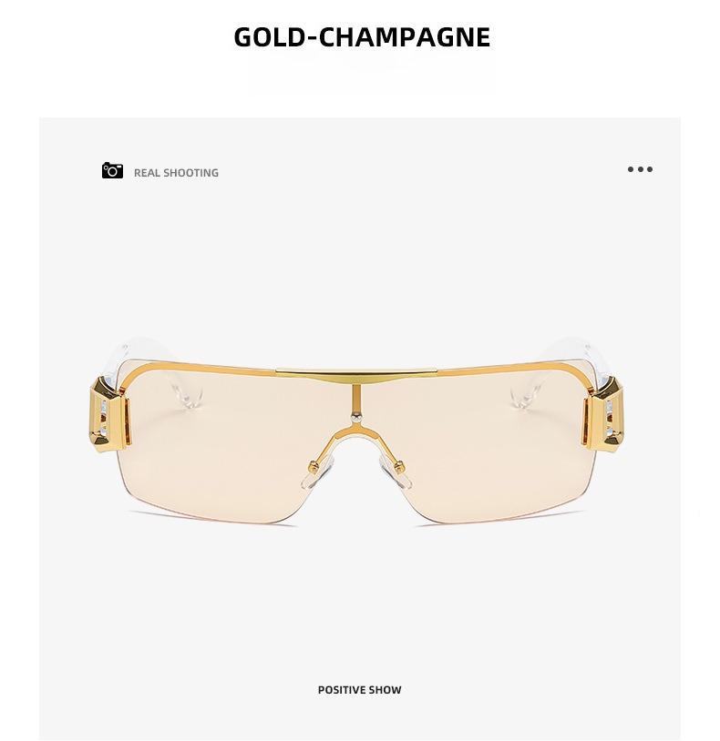 Trendy Y2K Punk Frameless Sport Sunglasses for Women Men UV400 Protection Rimless Shades for Rave Festival Cycling Running Outdoor Daily Wear