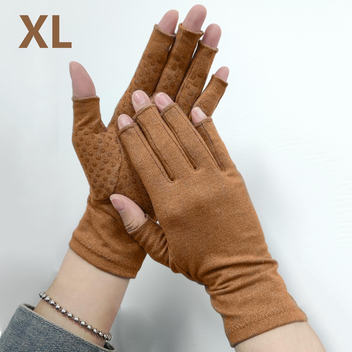 Daily Wear Anti-slip Compression Hand Gloves, Popular Unisex Fingerless Hand Care Gear, Ergonomic Typing Protection Hand Cover, stable wearing effect and anti-slip palm design, great for office typing, home daily use and leisure hand maintenance