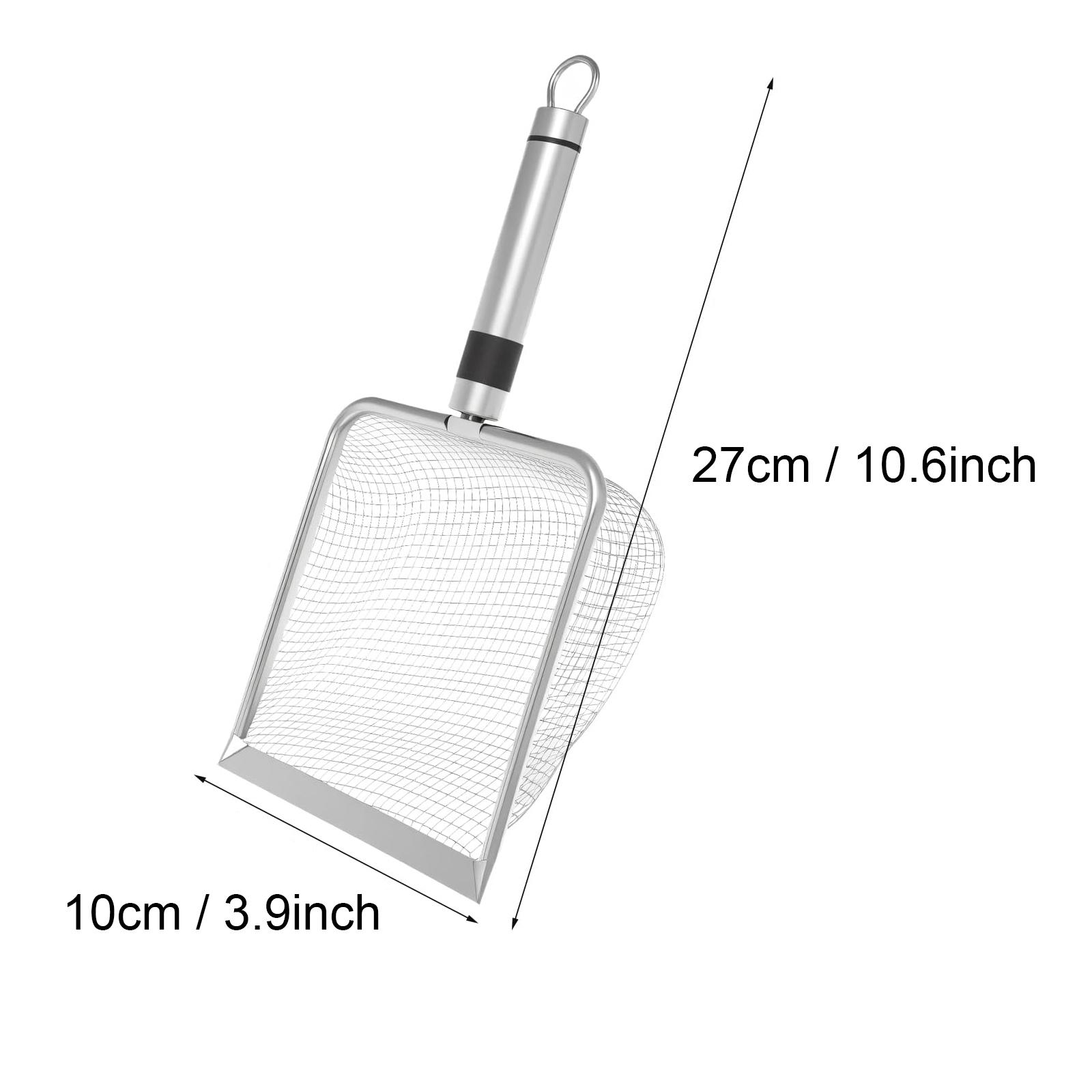Gardening Soil Sifter with Handle, Portable for Soil Sand Compost, Multi-Use as Cat Litter Scoop, Ideal for Gardening and Cleaning