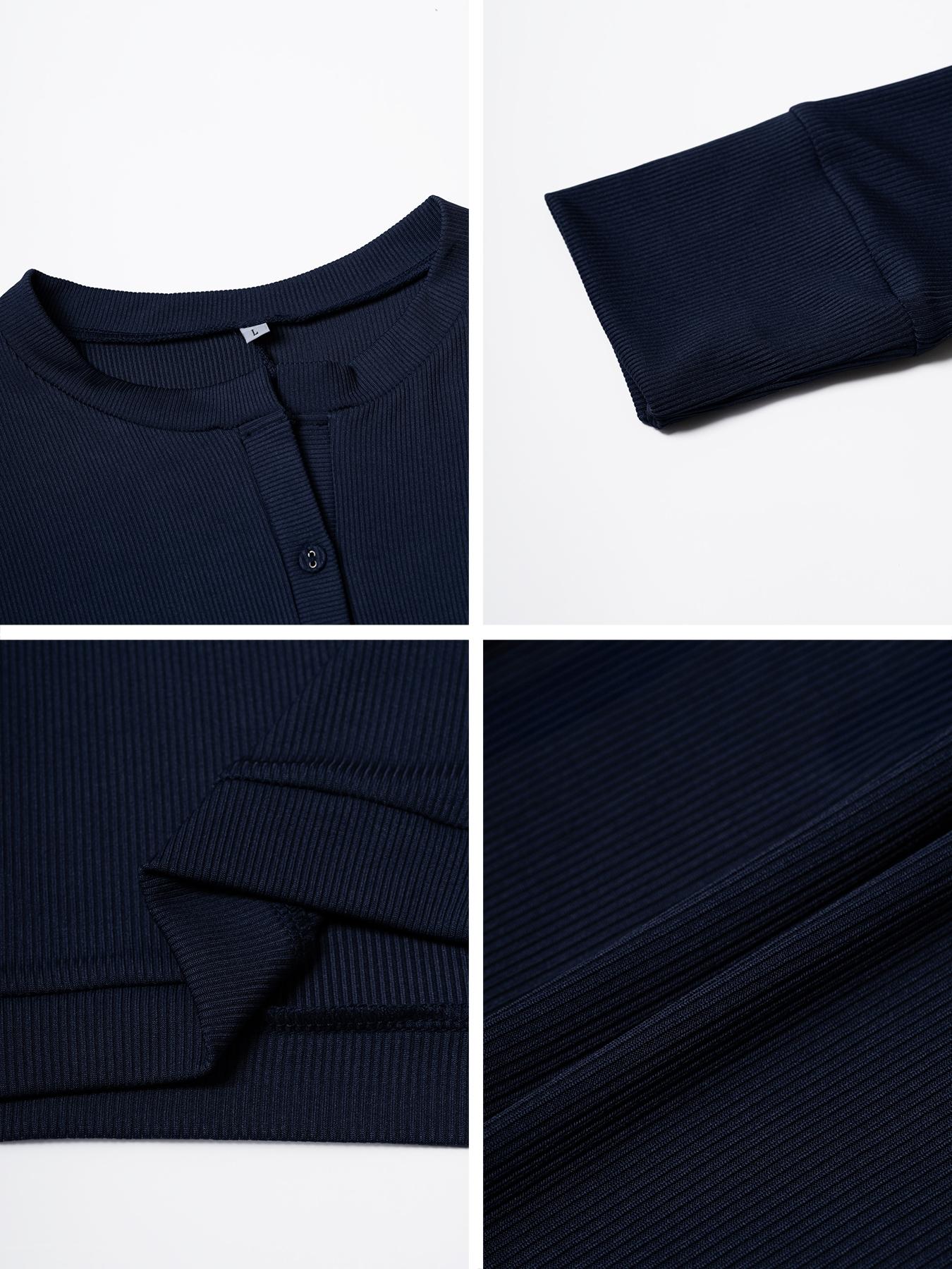 Women's Casual Slim-Fit Long Sleeve Jumpsuit, Plain Pattern, Knit Thin Fabric, All-Season Wear, Perfect for Daily