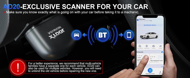 XTOOL AD20 OBD2 Car Scanner Code Reader Check Engine Light Diagnostic Scan Tool for iPhone/Android, OBDII Scanner for Car, Mode 6, Live Data, Freeze Frame, Performance/Voltage Test battery tester Springtok XTOOL AD20 OBD2 Car Scanner Code Reader Check Engine Light Diagnostic Scan Tool for iPhone/Android, OBDII Scanner for Car, Mode 6, Live Data, Freeze Frame, Performance/Voltage Test battery tester Springtok