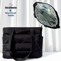 Black with Blue Floral Inside