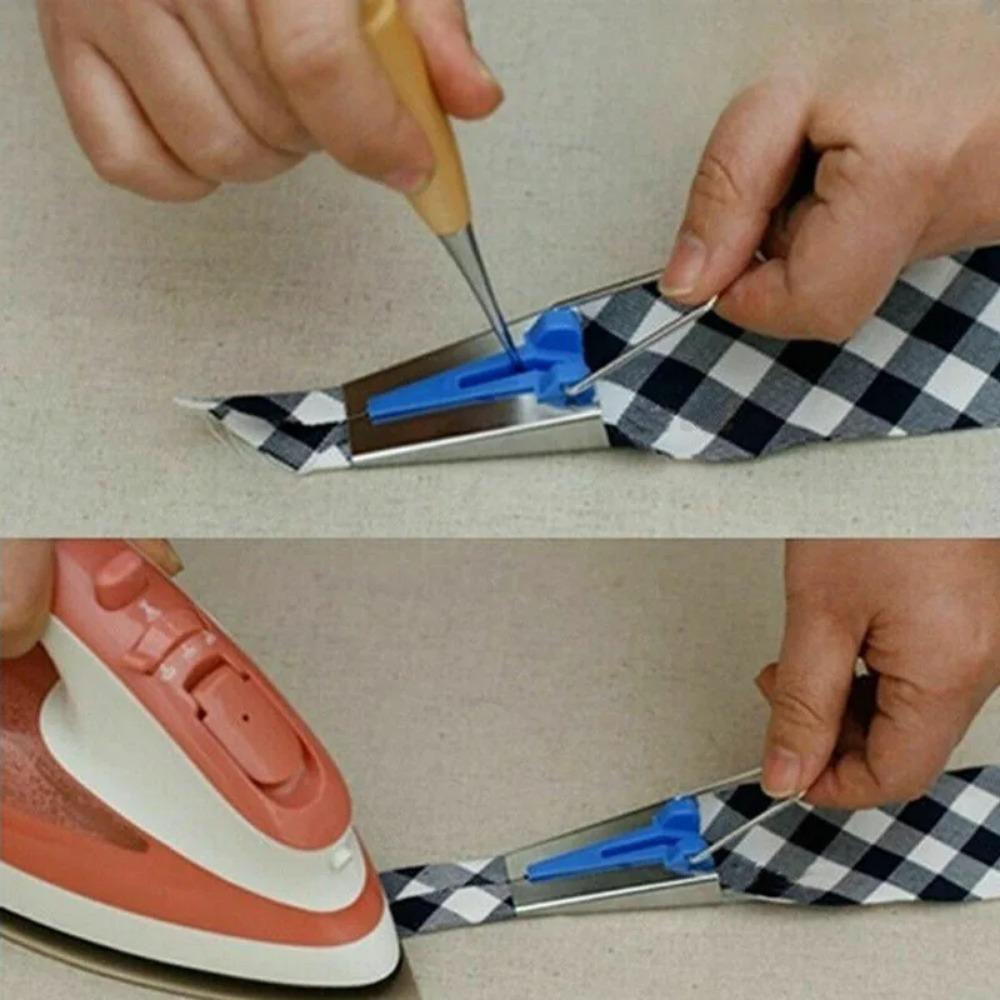 Adjustable Multi-Size Bias Tape Maker, DIY Sewing Foot Attachment, Non-Slip Hemming Tool, Quick Binding Folder, Easy Tape Maker, Presser Foot for Home Sewing, Craft Supplies, Bias Binding Kit, Sewing Accessories