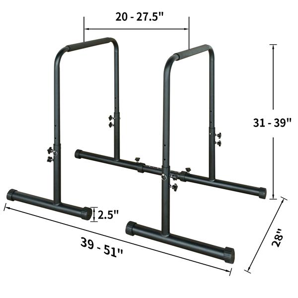ROCKRAF Power Tower Dip Station Pull Up Bar Stand Adjustable Height Heavy Duty Multi-Function Fitness Training Equipment,Adjustable horizontal bar indoor parallel bar,F itness equipment Pull-up,Arm extension outdoor split stand