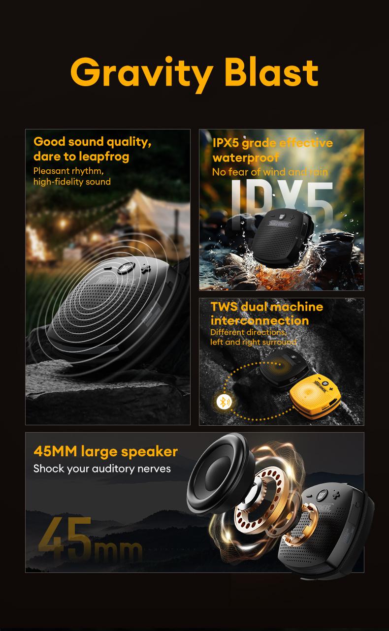 Transformers TF-Y16 Powerful bass，lPX5 waterproof，Portable lanyard