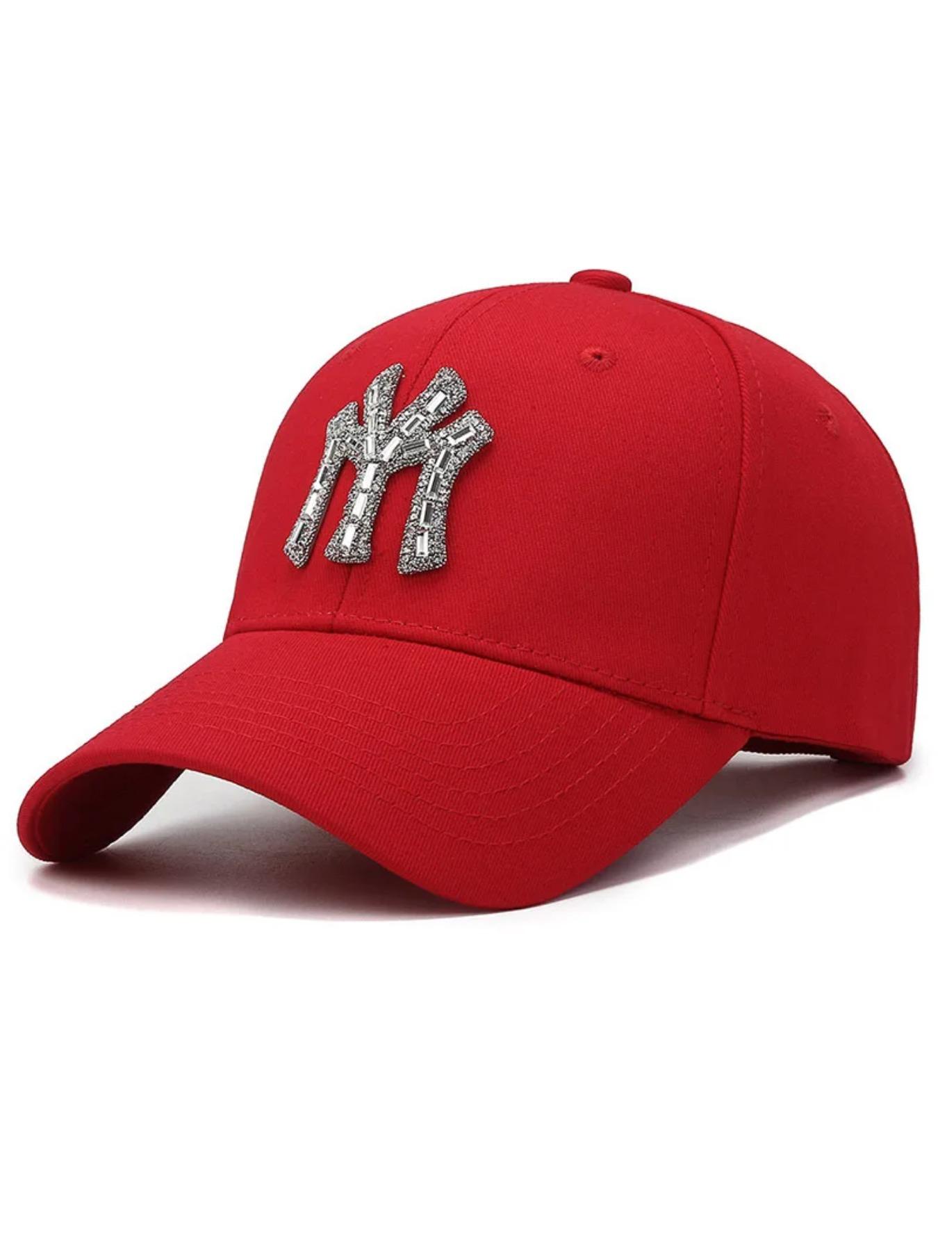 New MY Inlay Diamond Men's Outdoor Sports Baseball Hats Women's Fashion Trend Casual Duck Tongue Caps Suitable For All Seasons