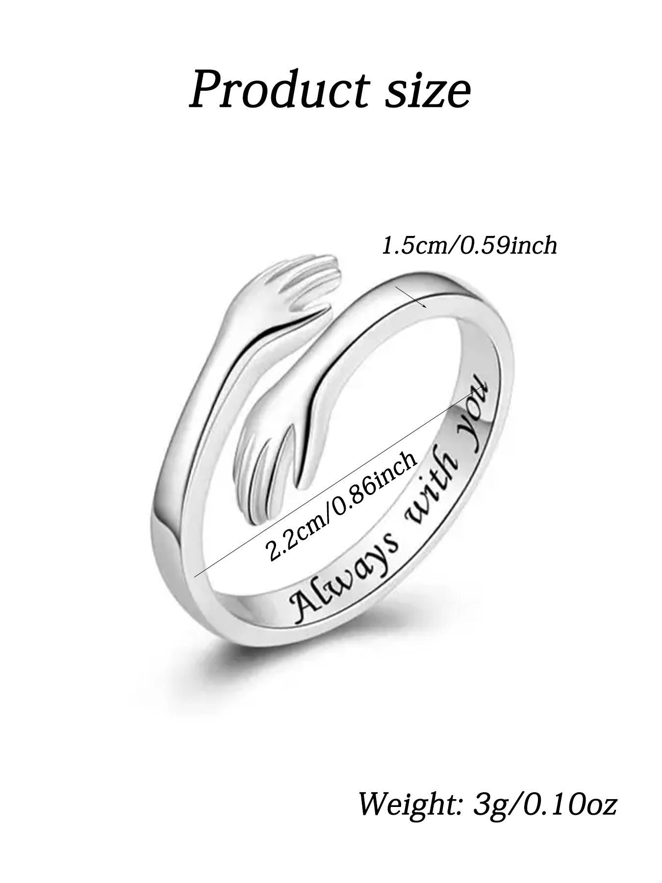 Granddaughter Hug Ring, Hopeful Adjustable Copper Band, Elegant Daily Wear Jewelry, Perfect Gift for Birthdays & Graduations