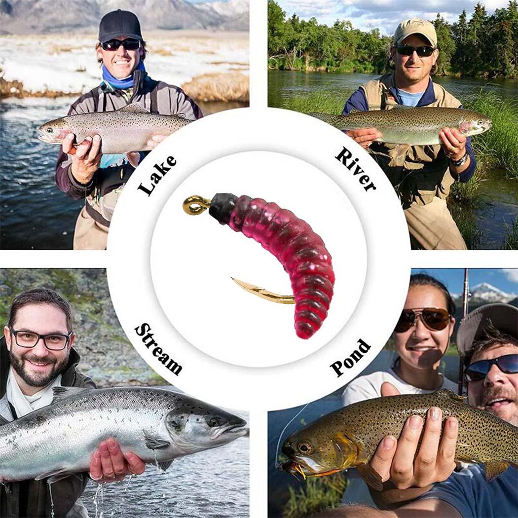 5/10pcs Maggots Fish Bait for Carp Catfish Trout Outdoor Fishing Lure, Essential Fishing Gear for Beginners, High-Quality Fishing Equipment