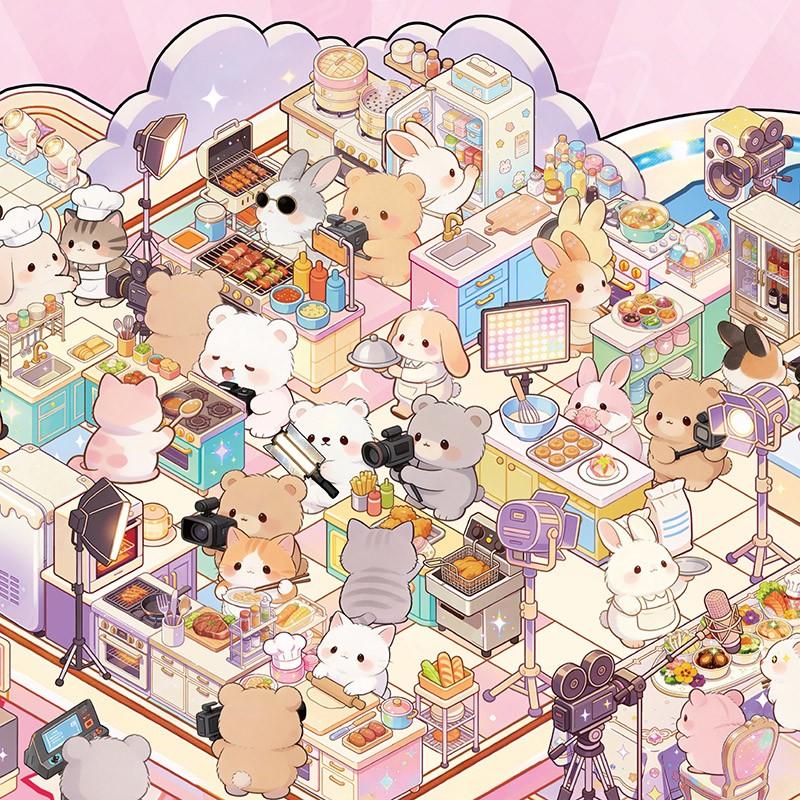 Large DIY Scene Stickers, Fun TV Show Battle Stickers, Stress Relief 3D House Stickers, Cute Educational Journal Stickers