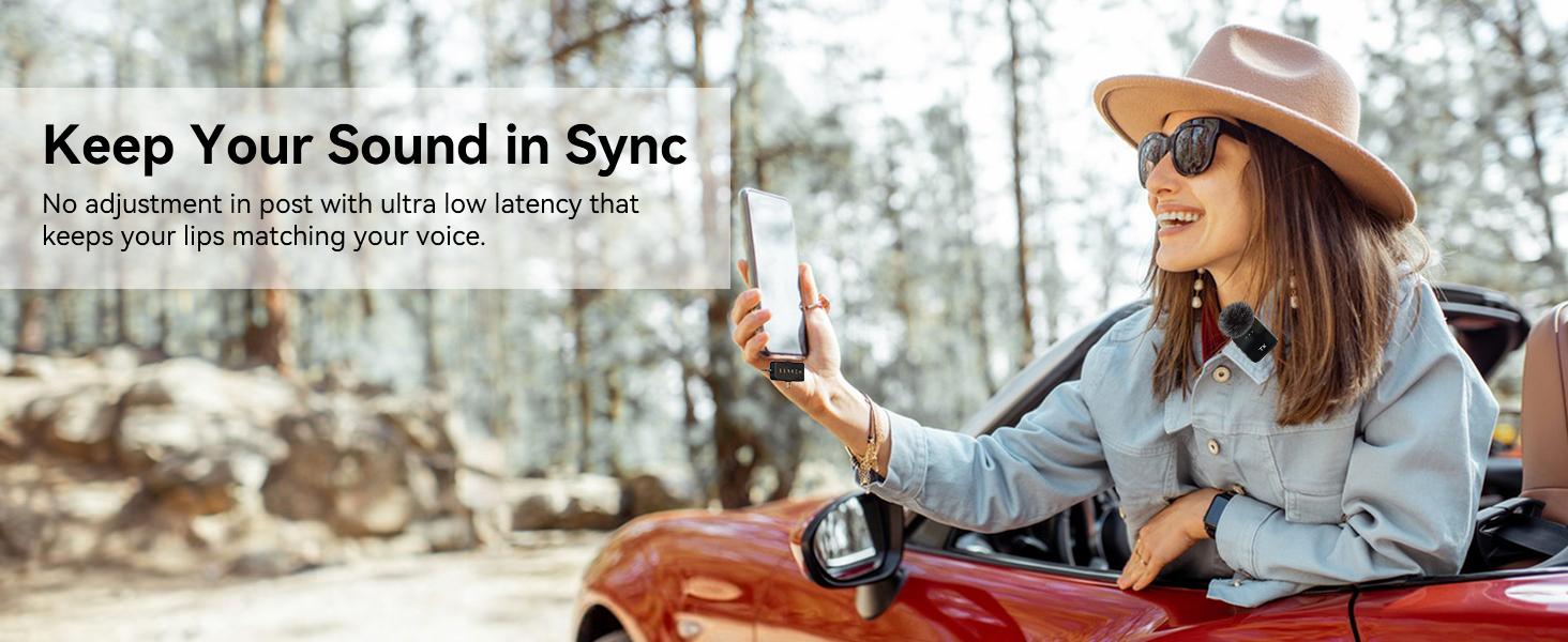 PQRQP 3 in 1 Microphone for iPhone/Android/Camera, Wireless Lavalier Microphone, 328ft Transmission, 18H Battery Life, Mini Microphone for Record Interview, Vlogs, YouTube, Tiktok