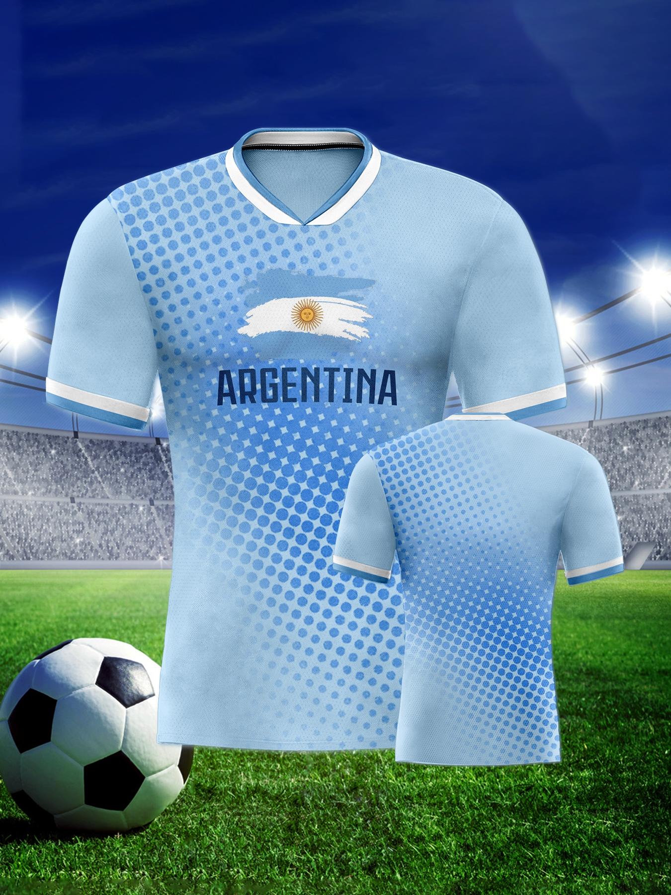 Argentina Football Jersey Men's Breathable Soccer Shirt Argentina National Team Fan Training Uniform