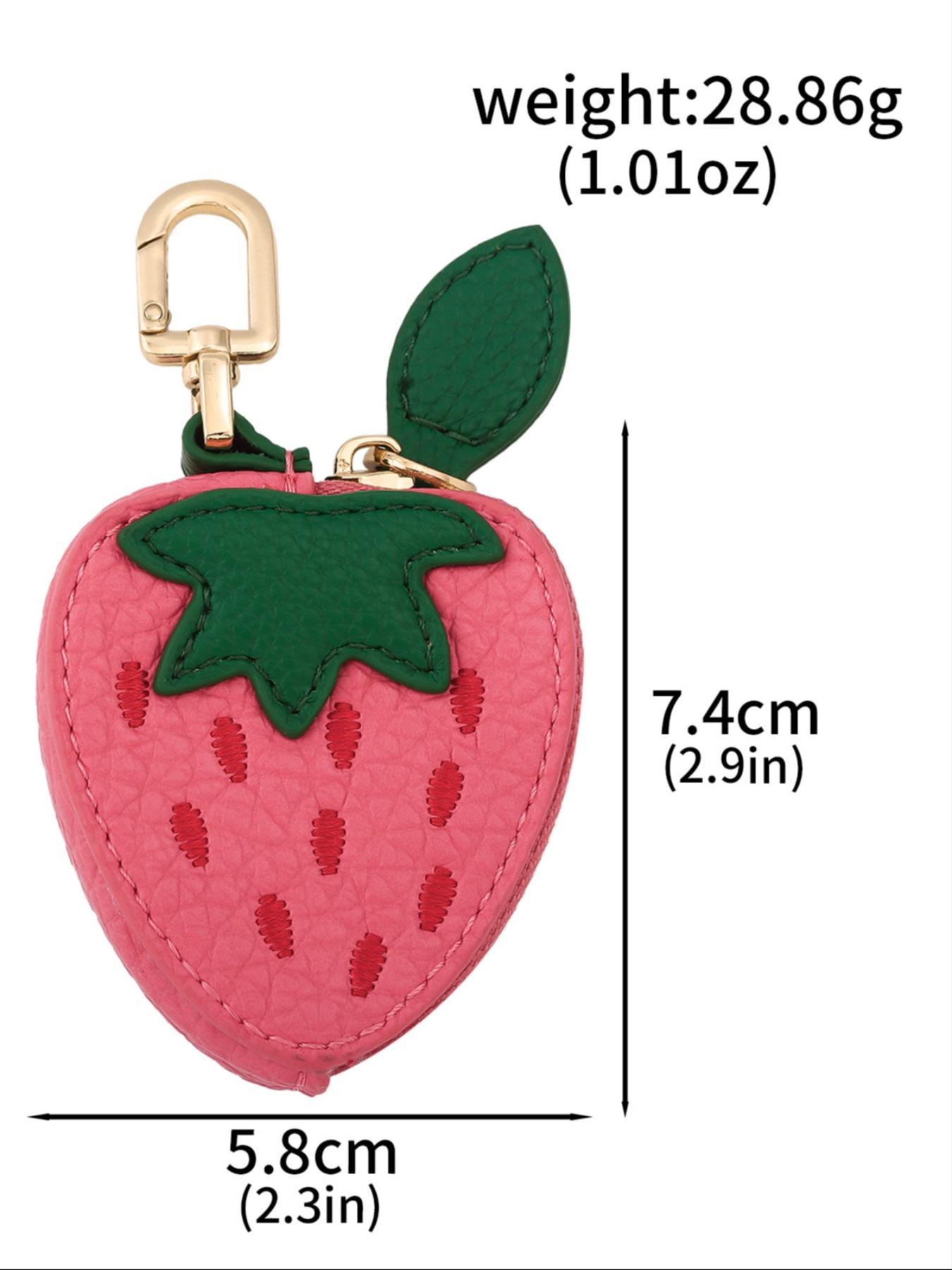 Creative Cute Fruit Bag Charm, Adorable Strawberry Lemon Blueberry Cherry Apple Peach Keychain, Perfect Gift for Fruit Lovers