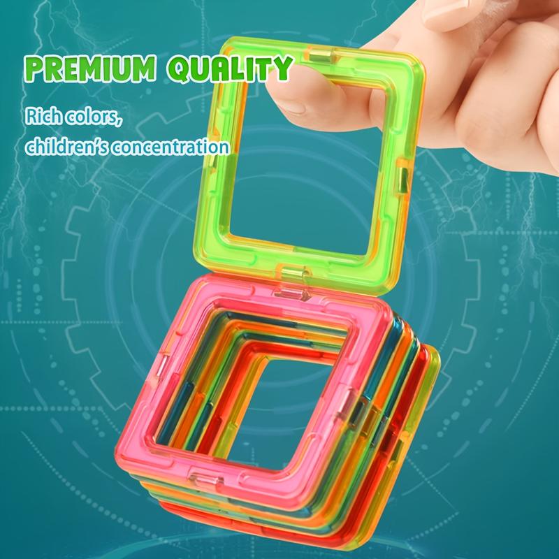 Large Magnetic Building Blocks Set, Creative DIY Construction Toy, Enhance Hand-Eye Coordination, Colorful, Perfect for Kids' Holidays Birthdays, Magnetic Building Tiles Large Magnetic Building Blocks Set, Creative DIY Construction Toy, Enhance Hand-Eye Coordination, Colorful, Perfect for Kids' Holidays Birthdays, Magnetic Building Tiles