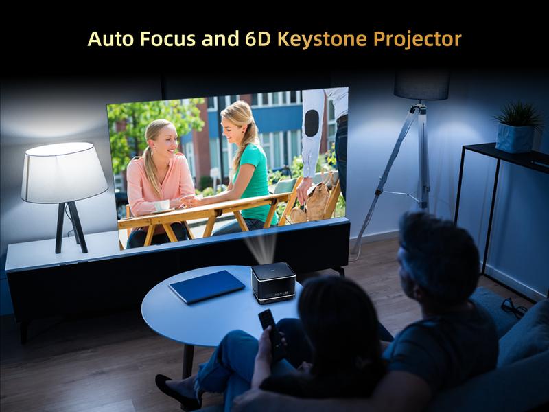 KTC Smart Projector Netflix Licensed / Dolby Audio, 4K Supported TRUE 600ANSI Native 1080P with WiFi / Bluetooth & Dual Strong Speakers,Seamless Autofocus & Keystone Home Theater Proyector 2025