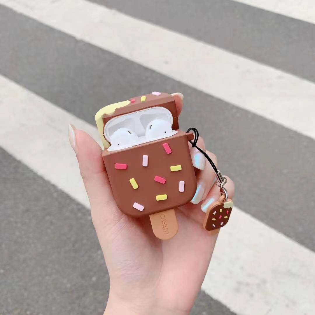 1 piece of ice cream earphone case,Cute wireless Bluetooth earphone case, drop resistant, durable and stylish accessory, suitable for AirPods pro3/1/2/3/4/pro/pro2(Different models may have different shapes)