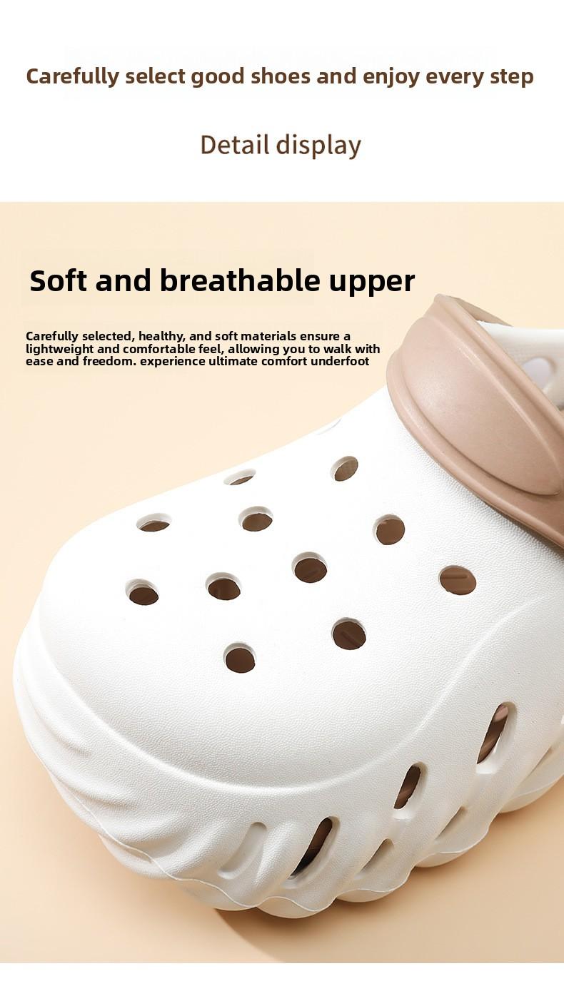 2 in 1 EVA Clogs for Women, Non-Slip Platform Garden Shoes, Breathable Closed Toe Beach Sandals, Casual Indoor Outdoor Slides