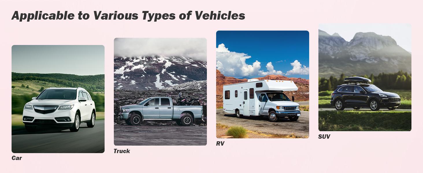 LED Car Vanity Mirror with Lights, 3 Color Modes Dimmable Travel Makeup Mirror, Built-in Battery Rechargeable Clip-on Sun Visor Mirror for Car Interior