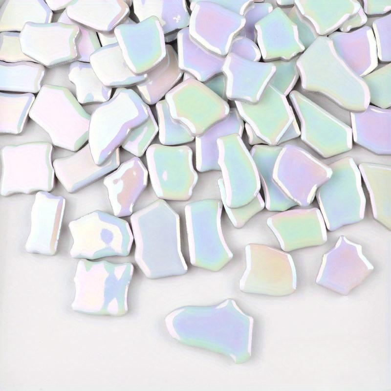 DIY Ceramic Mosaic Tiles, Approximately 35 Pieces, 200g Irregular Shapes, Handmade Materials, Free Stone Patchwork Tile Scraps