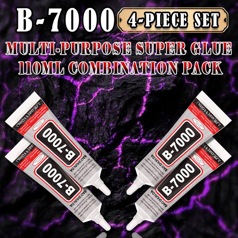 110ml/3.7 Fl Oz Multi-Purpose B6000 Adhesive, Clear Crafting Glue with Precision Dotting Pens, Wax Pencil & Tweezer Kit for Jewelry, DIY Projects & Art Creation