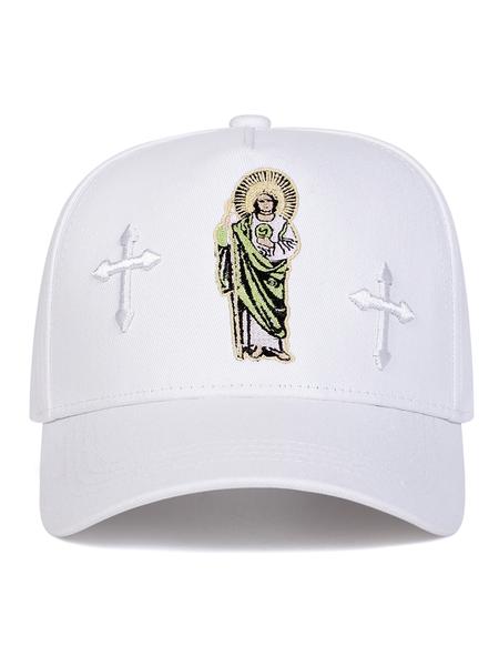 Unisex Jesus Cross Baseball Cap, Adjustable Stylish Hat, Adjustable Sun Protection Hat in Woven Fabric, Suitable for Spring & Fall Travel Outdoor Use