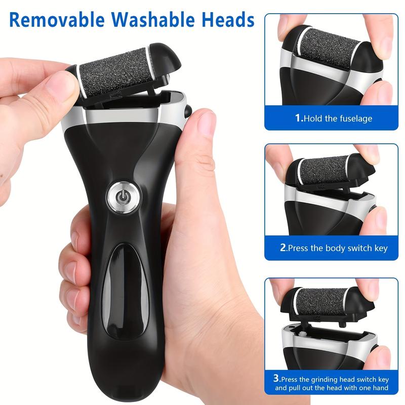 Charging and Washing Automatic Calluses Removal Machine for Household Use, 1 Set Electric Foot Calluses Removal Kit, Charging and Repairing Foot Electric Tool for Winter Gift