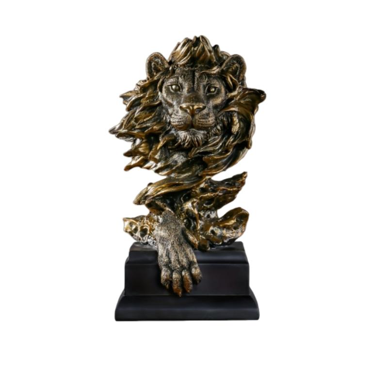 Lion Statue King of Beasts Home Office Living Room Decor, Great Collectible Sculpture, Best Gift for Men, Anniversary Present