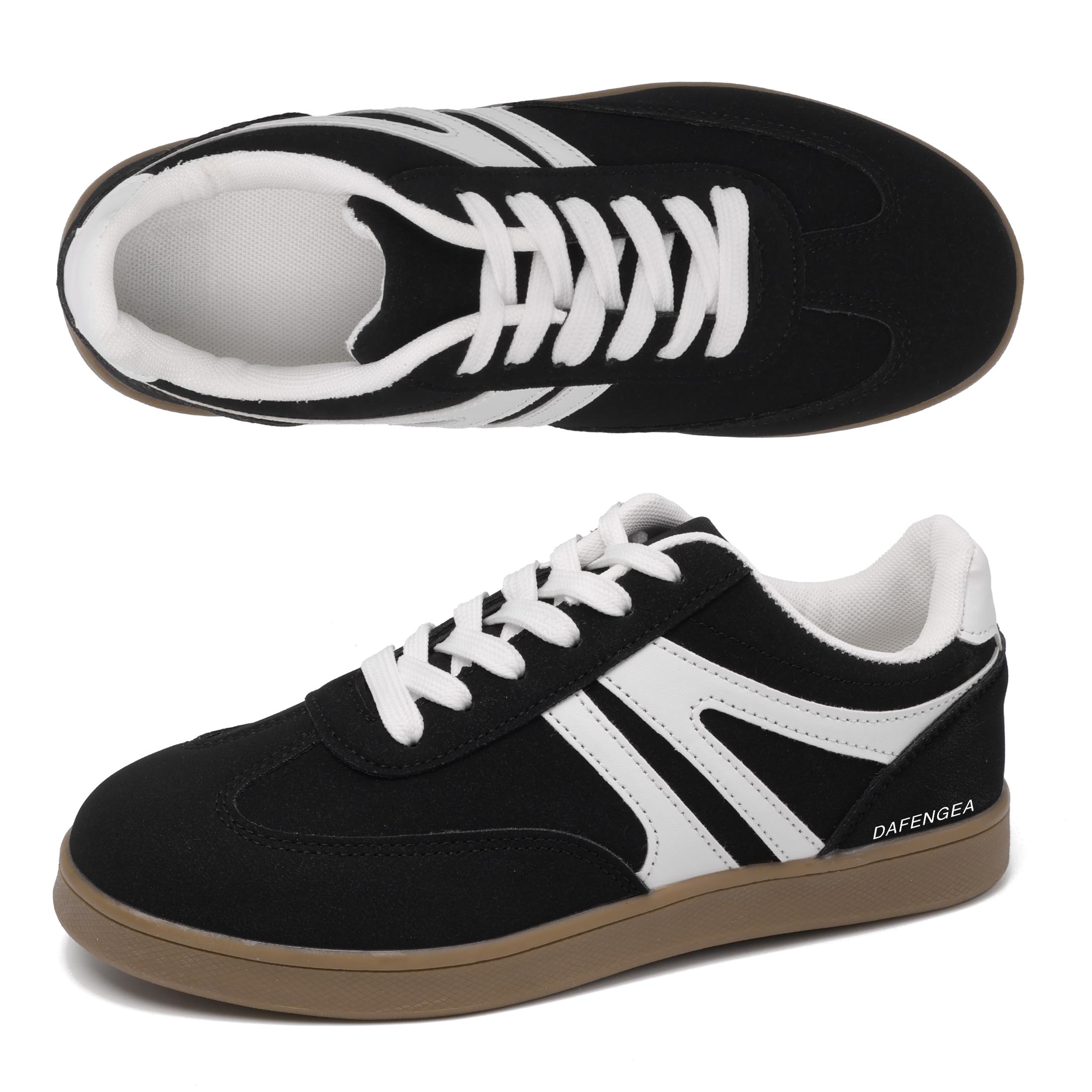 Women's Retro Tennis Shoes Trainers Skateboard Shoes Lace Up Sneakers Lightweight Comfort Walking Footwear for Women Springfresh