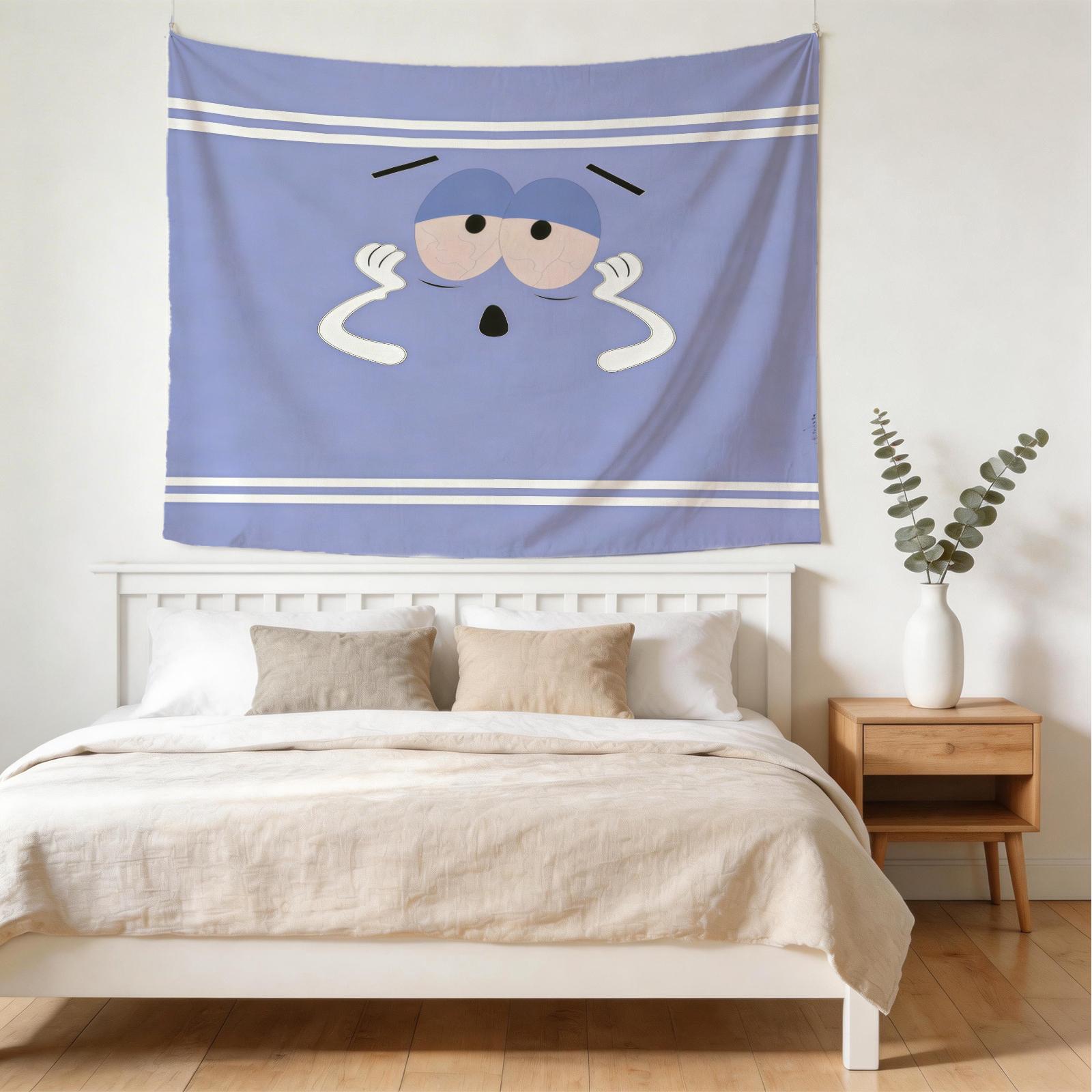 Meme Emoji Tapestry, Funny Awkward Shy Face Wall Hanging, Cute Purple Aesthetic Room Decor for Bedroom Living Room Dorm, Ideal Gift for Meme Lovers Teens Girls Adults