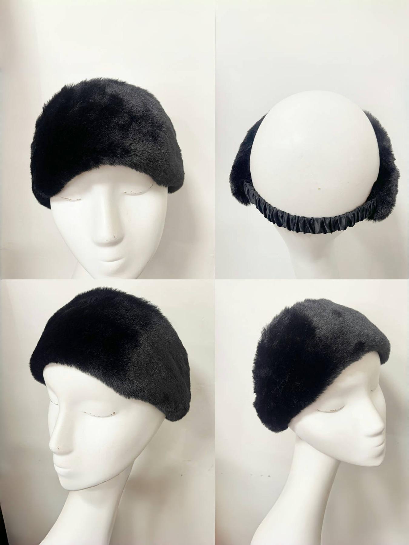Women's Winter Faux Rabbit Fur Soft Warm Headband, Hairband, Wide Edge Windproof Cold-Proof Hair Accessory, Elastic Sweat-Absorbing Bandana, Elastic Fashion Headbands