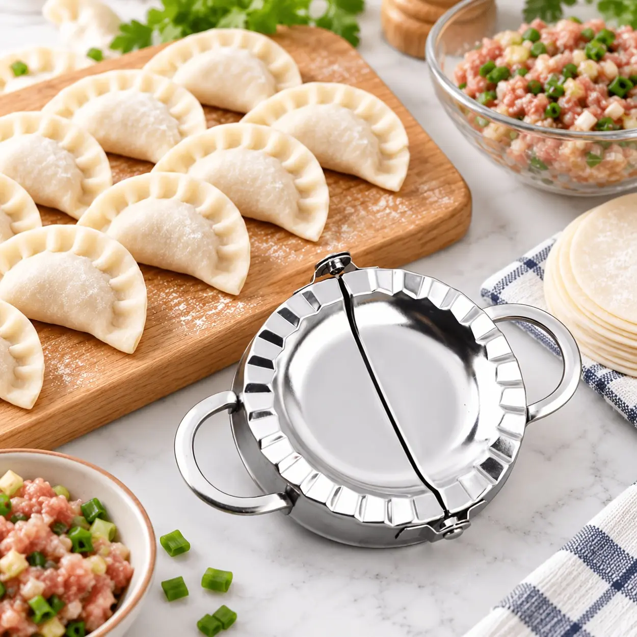 High Quality Kitchenware, Stainless Steel Italian Wonton Mold, Polish Dumpling&dumplings Maker, Dough Cutting Tools, Kitchen Accessories, Kitchen Gadgets