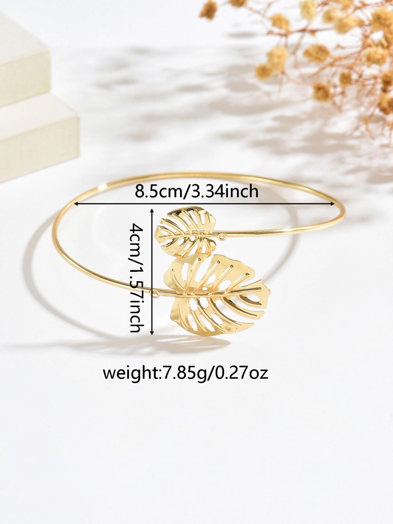 A bohemian-style, fashionable, vacation-inspired, delicately carved leaf-shaped adjustable bracelet/armband. A perfect gift for your loved one, mother, or best friend. Ideal for Valentine's Day, Mother's Day, Women's Day, or Thanksgiving.