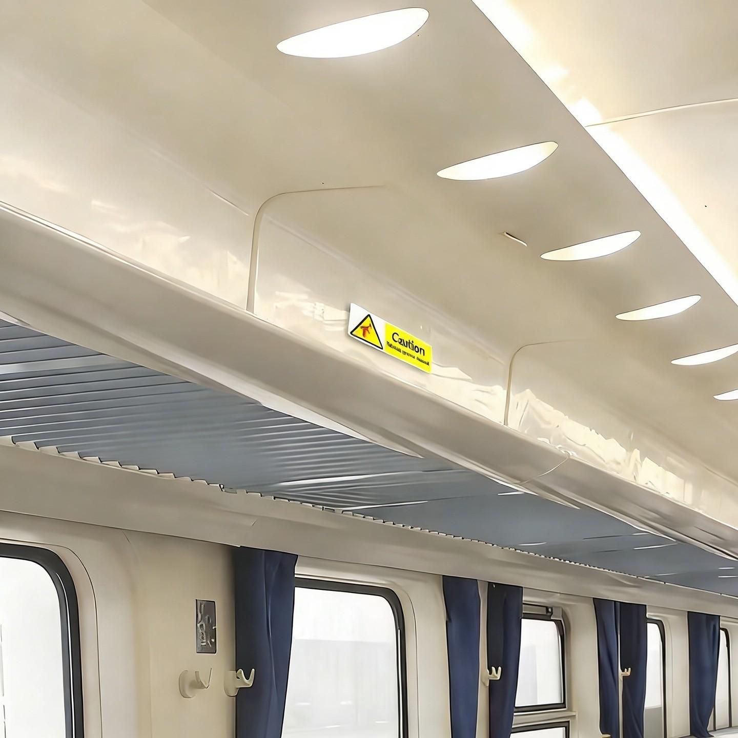 5pcs Safety Warning Stickers, Background Text, Self-Adhesive Collision Prevention Labels, Waterproof Pet Material