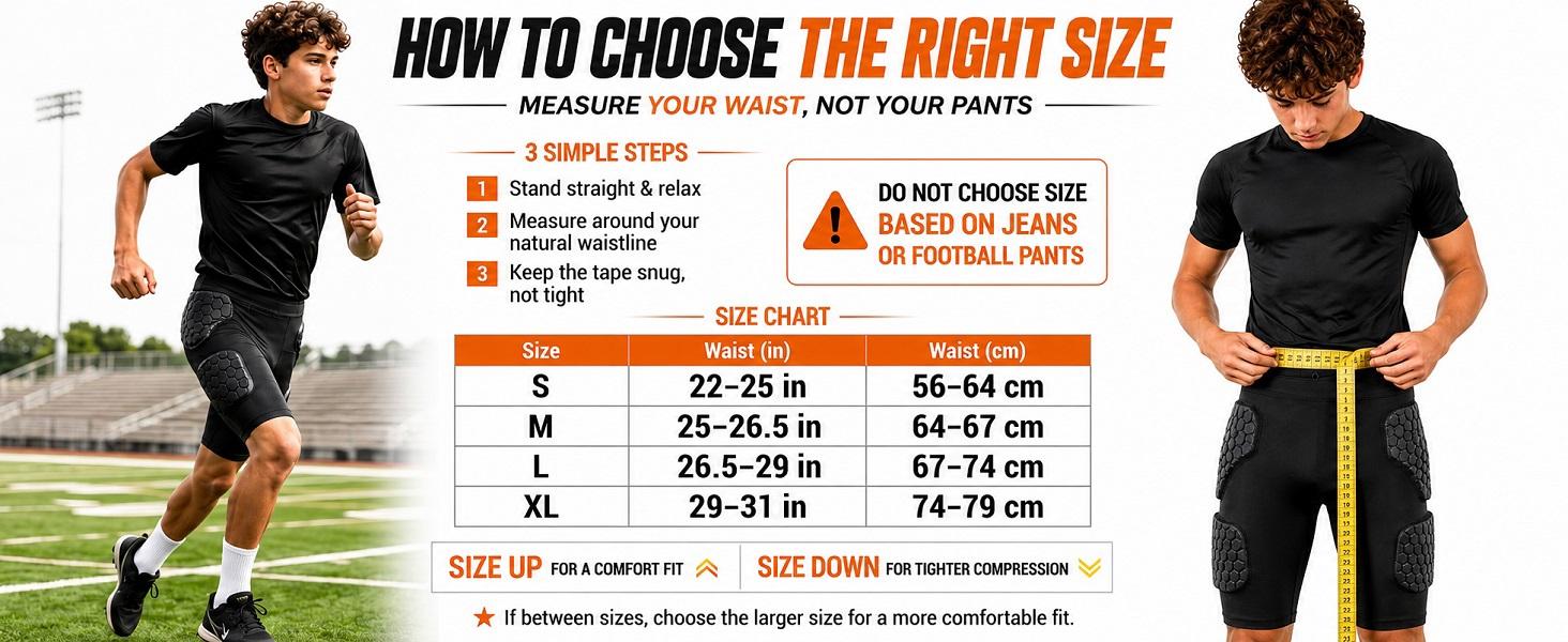 Boys' Compression Fabric Youth Football Girdle with 5 Hip-Thigh-Tail Pads, Multi-Size Protective Practice Pants for Football/Baseball/Rugby Boys' Compression Fabric Youth Football Girdle with 5 Hip-Thigh-Tail Pads, Multi-Size Protective Practice Pants for Football/Baseball/Rugby