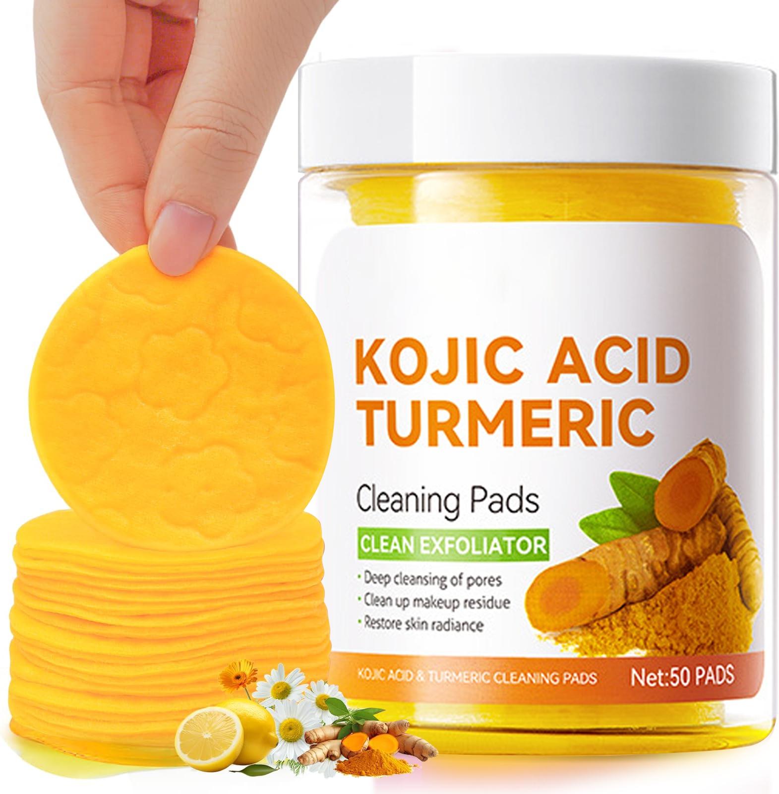 Turmeric Kojic Acid Cleansing Pads for acne and dark spots