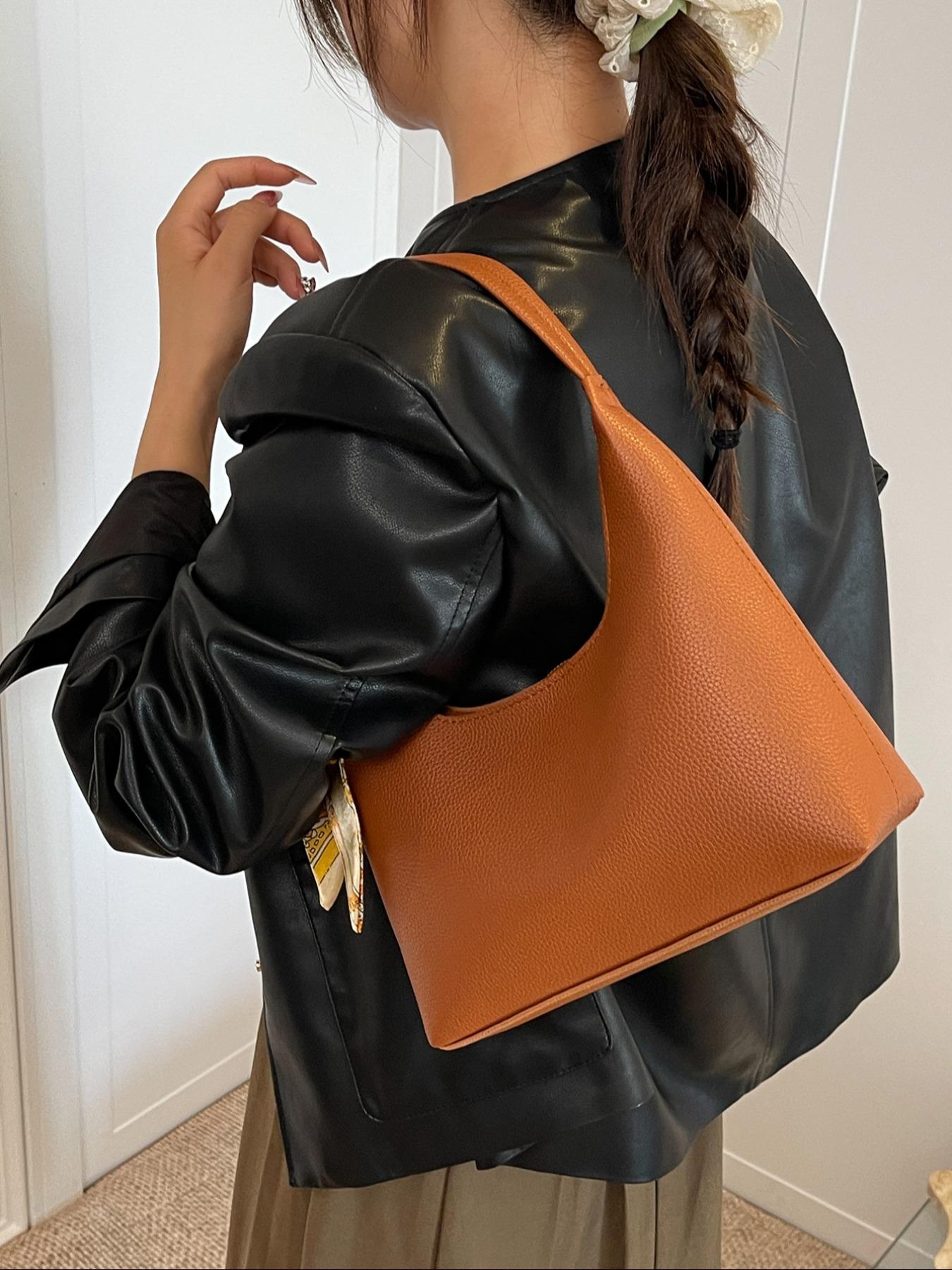 Fashion Retro Crossbody Shoulder Bag for Women, Stylish Compact Design with Scarf Detail, Perfect for Daily Use & Special Occasions, Embellished Shoulder Bag