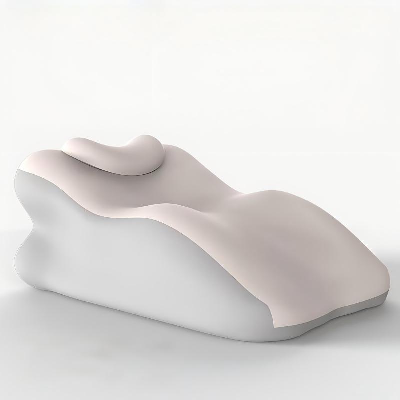 Dual-Person Lumbar Support Pillow with Small Cushion, Multi-Position Back Curve Pad, Curved Supportive Backrest, Washable, Durable, Sofa Bed Headrest, Bed Backrest Dxz-24