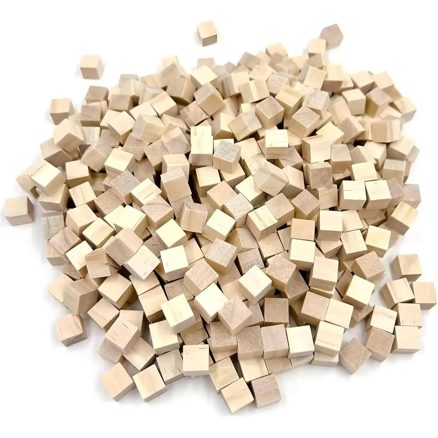 Blocks for Crafting, Unfinished  Cubes, 1/2 Inch  Wooden Blocks, Pack of 180  Square Blocks, Wooden Cubes for Arts and Crafts and DIY Projects