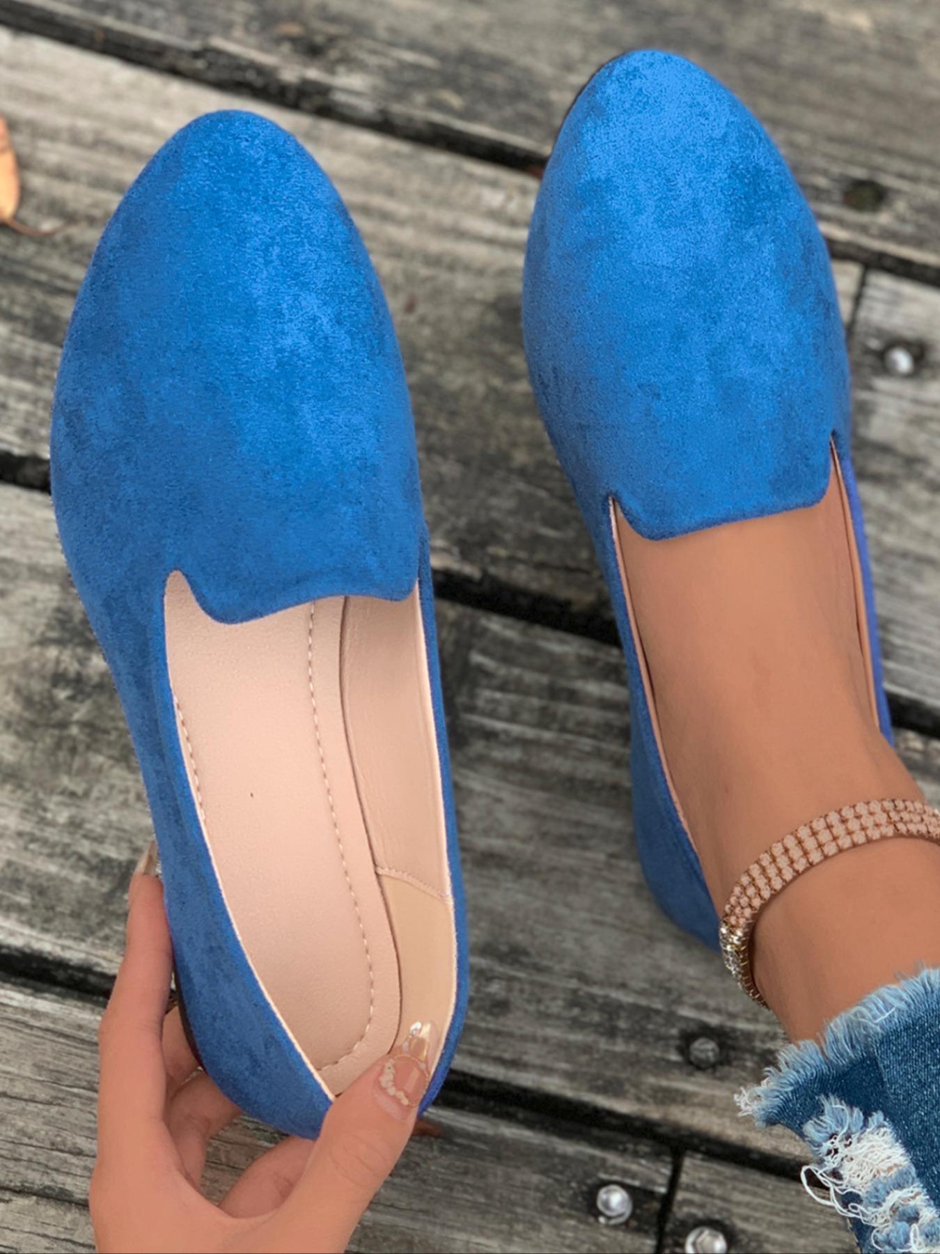 Women's Solid Color Pointed Toe Flats, Soft Sole Comfortable Slip-On Casual Shoes, Versatile Commuter Shoes for Work and Daily Wear