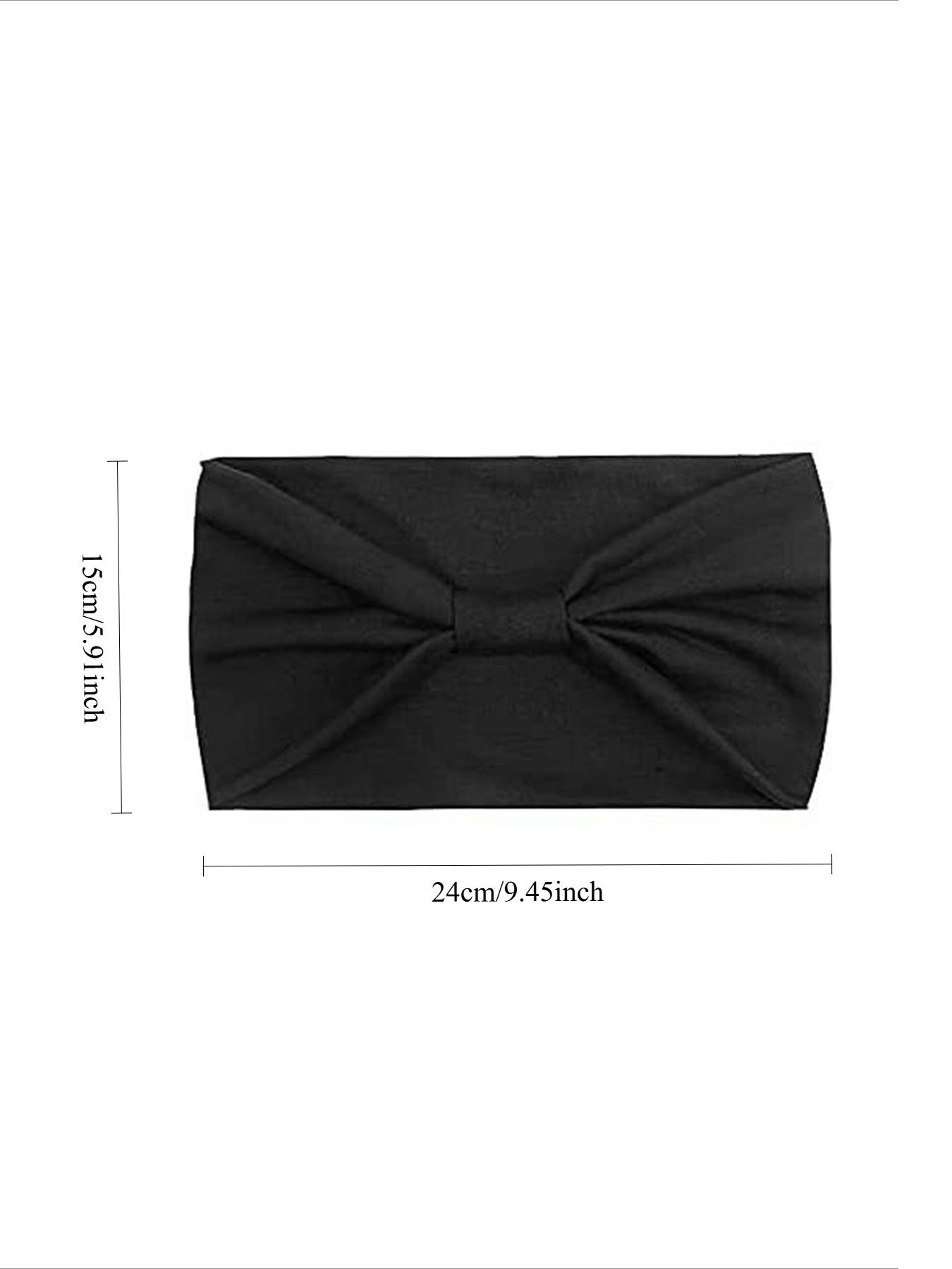 1 PC Fashionable Polyester Cotton Plain Wide Headband, Sporty Sweat-Absorbing Headscarf, All-Season Wear, Comfortable Fabric Material