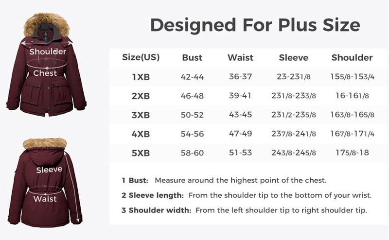 Women's Plus Size Winter Coat Water-Repllent Puffer Jacket Warm Thicken Parka Overcoat with Removable Hood Lady Comfort Longsleeves Outerwear windbreaker jackets