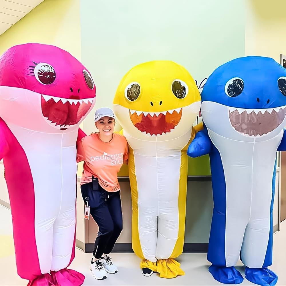 Adult Inflatable Shark Costume, Halloween Inflatable Shark, Fun Party Role Play Dress-Up Clothes, Model Dl0157, Party Apparel