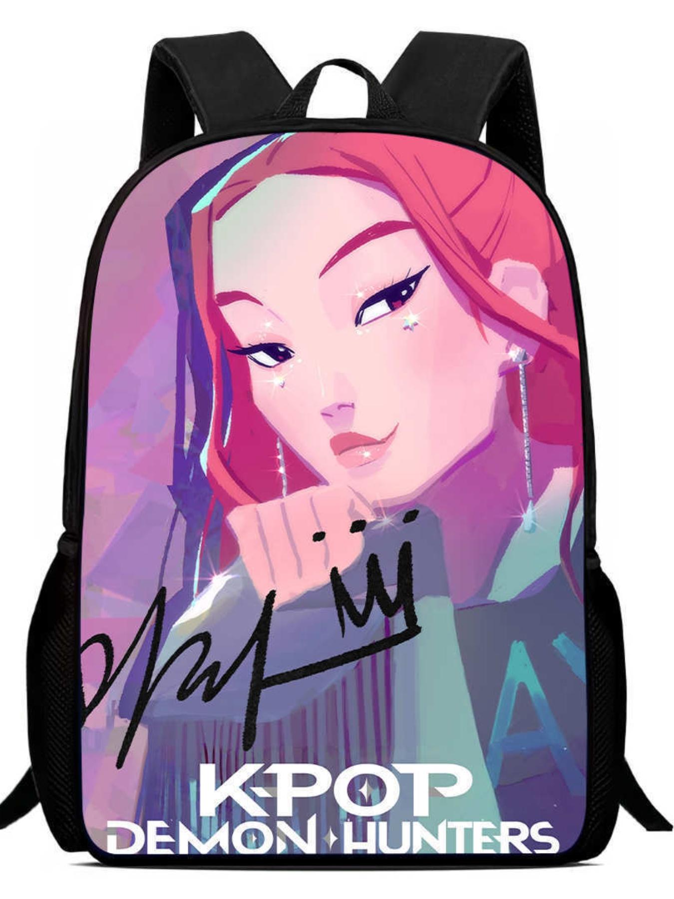K-Pop Demon Hunters Concert Style Backpack, High Aesthetic Student Bag, Anime Merchandise Dual Shoulder Bag, Trendy School Bag