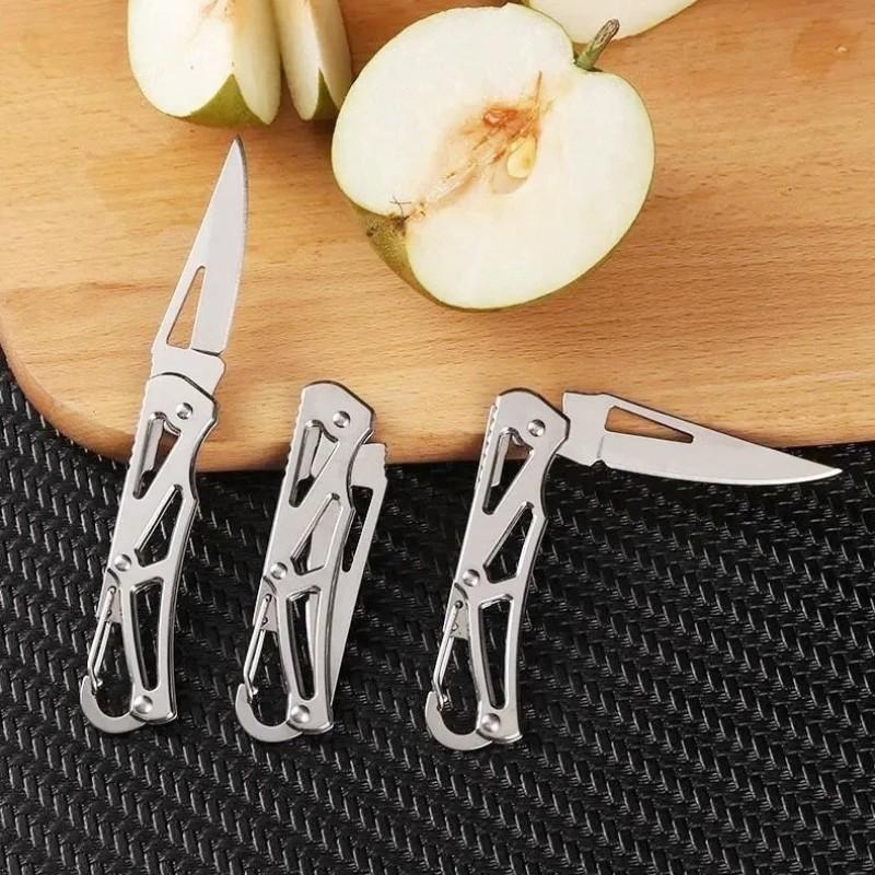 Mini Folding Knife Keychain, Portable Stainless Steel Multi-Function Tool, EDC Multi Tools, High Hardness Sharp Camping Survival Knife Gift for Men, Outdoor Multifunctional Tools